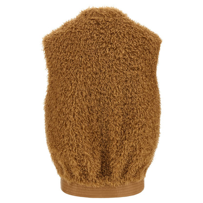 Twinset Brown Polyester Sleeveless Jacket