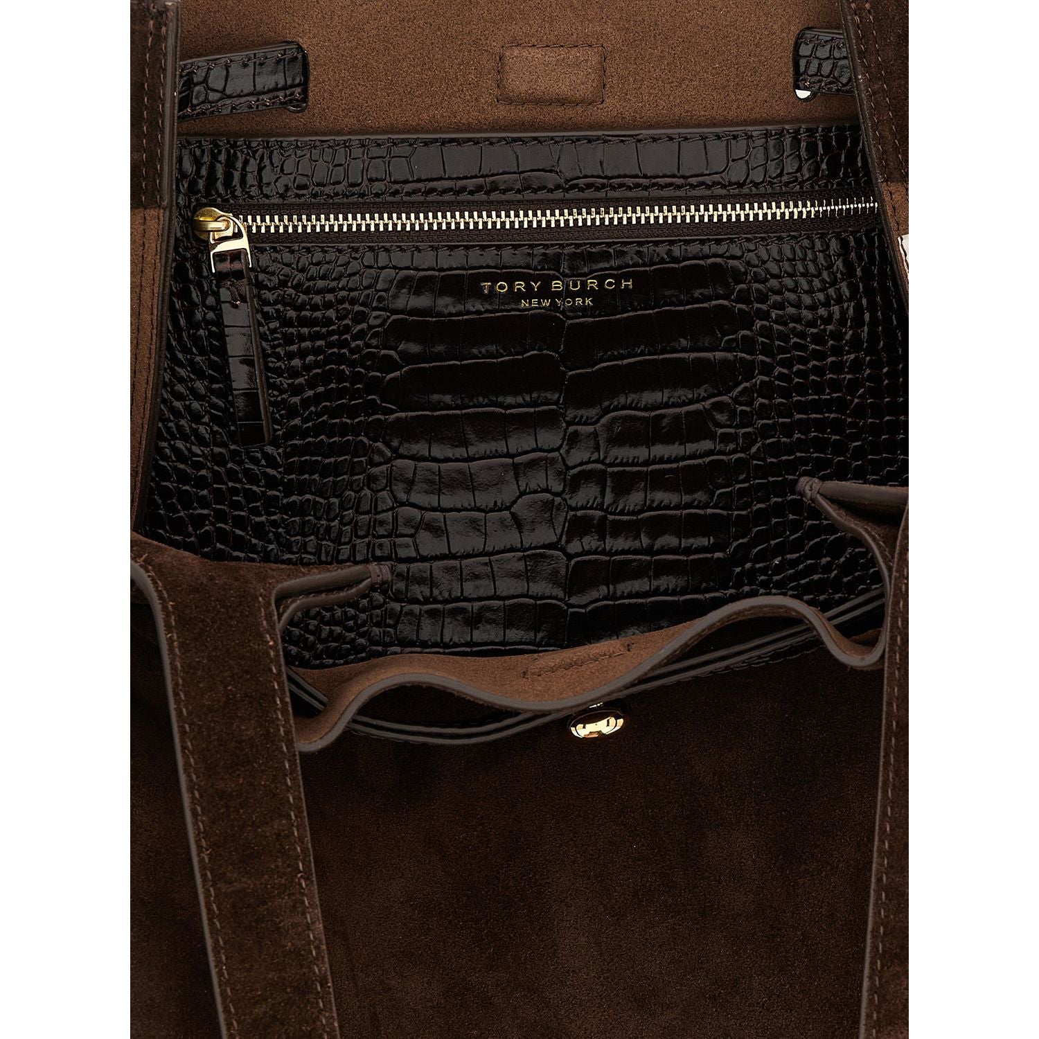 Tory Burch Brown Bovine Leather Tote Bag