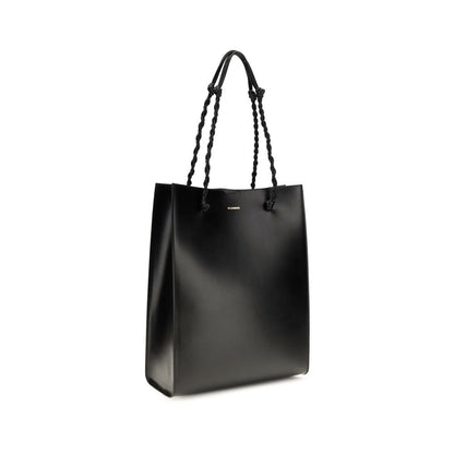 Jil Sander Black Calf Leather Bos Taurus Shoulder Bag