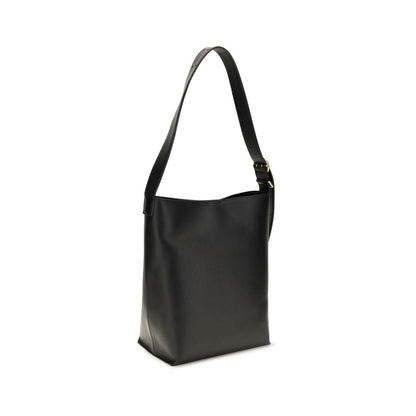 Jil Sander Black Calf Leather Bos Taurus Shoulder Bag