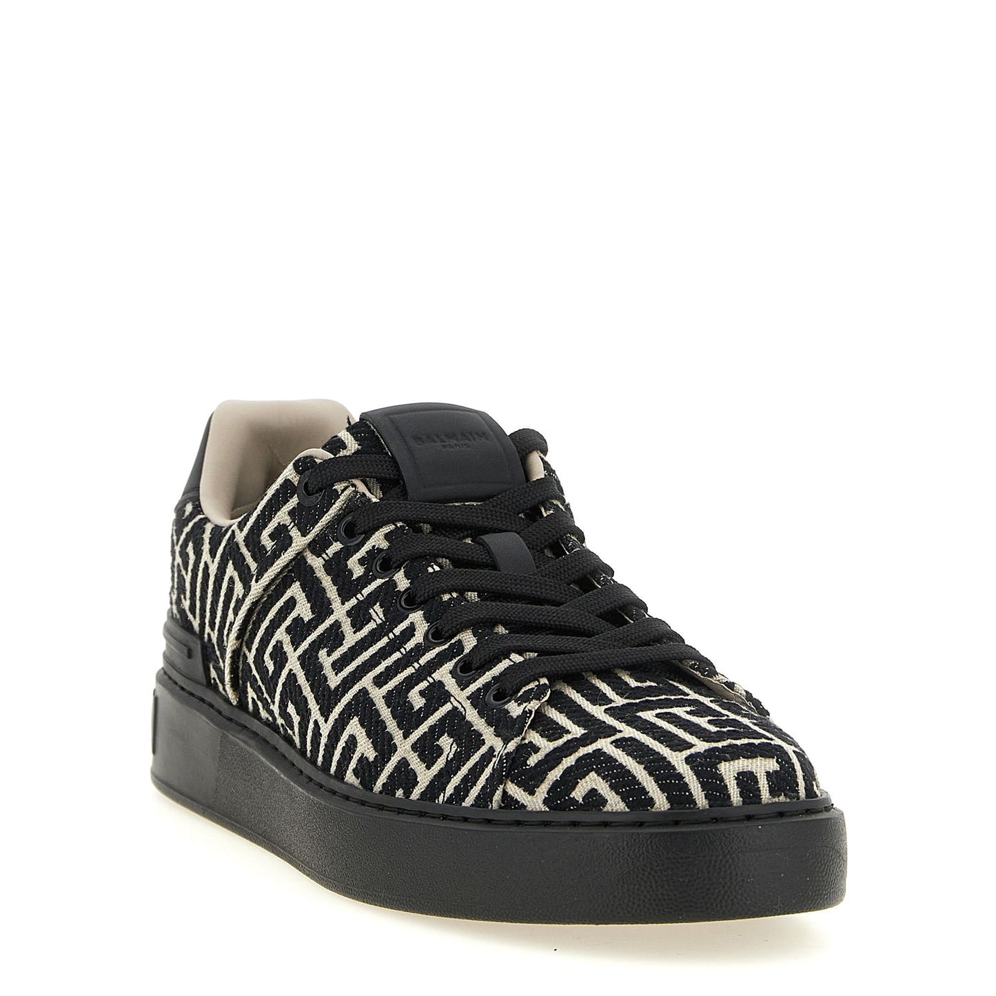 Balmain Bicolor Cotton Low Top Sneakers