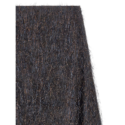 Peserico Blue Viscose Midi Skirt