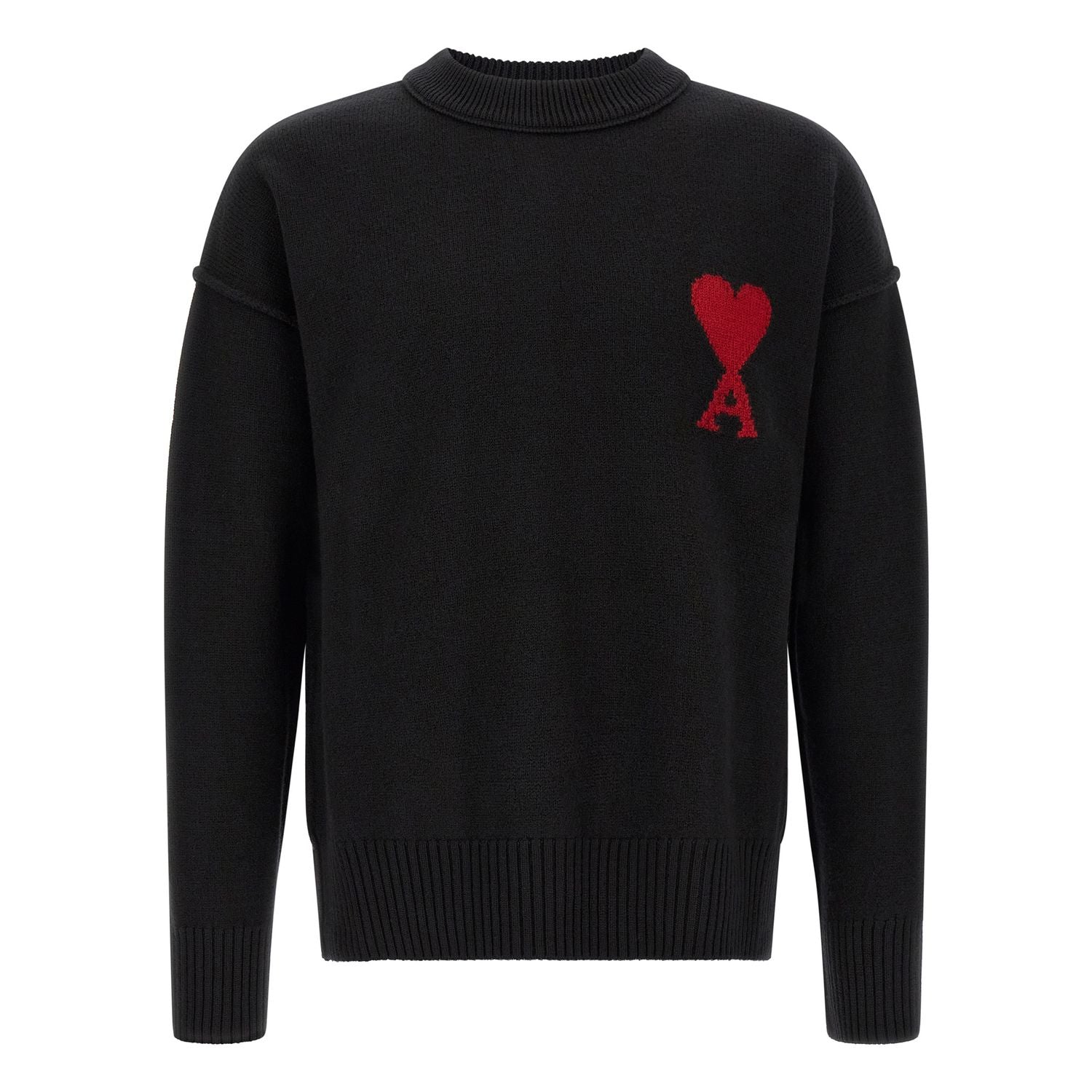 Ami Paris Black Wool Cardigan