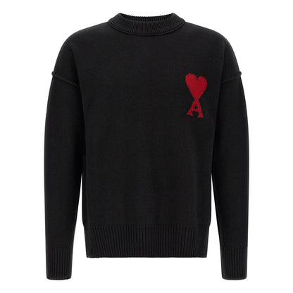Ami Paris Black Wool Cardigan