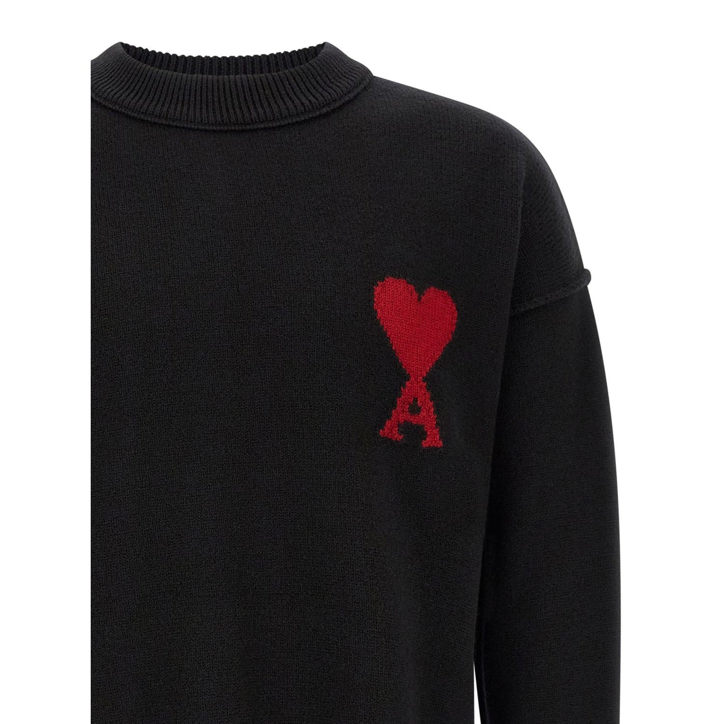 Ami Paris Black Wool Cardigan