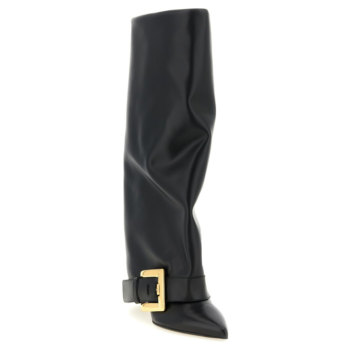 Balmain Black Calfskin Over The Knee
