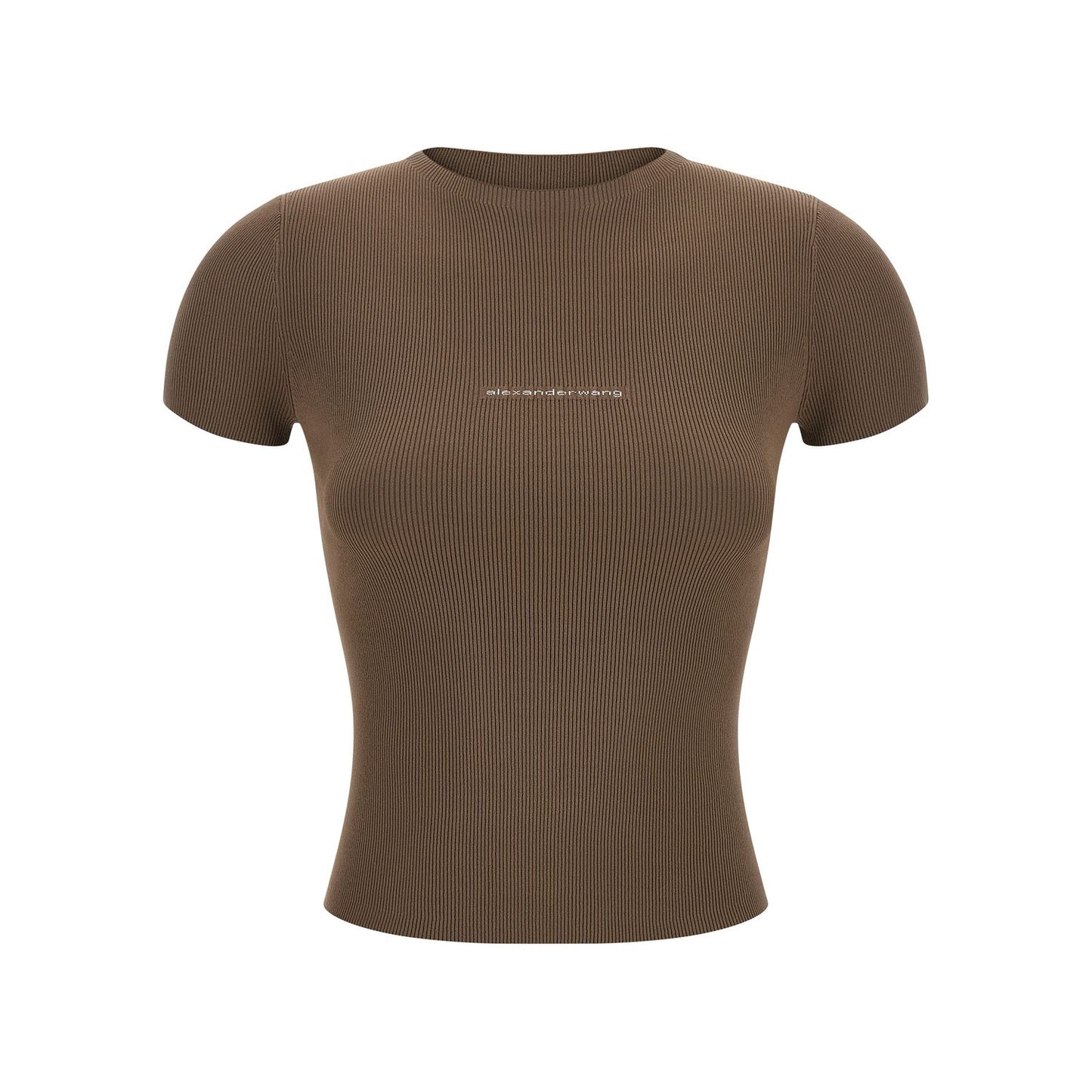 Alexander Wang Brown Polyamide T-Shirt