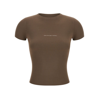 Alexander Wang Brown Polyamide T-Shirt