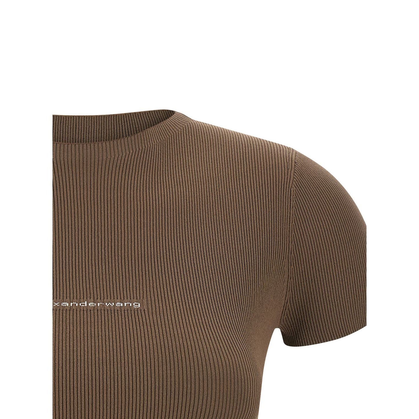 Alexander Wang Brown Polyamide T-Shirt