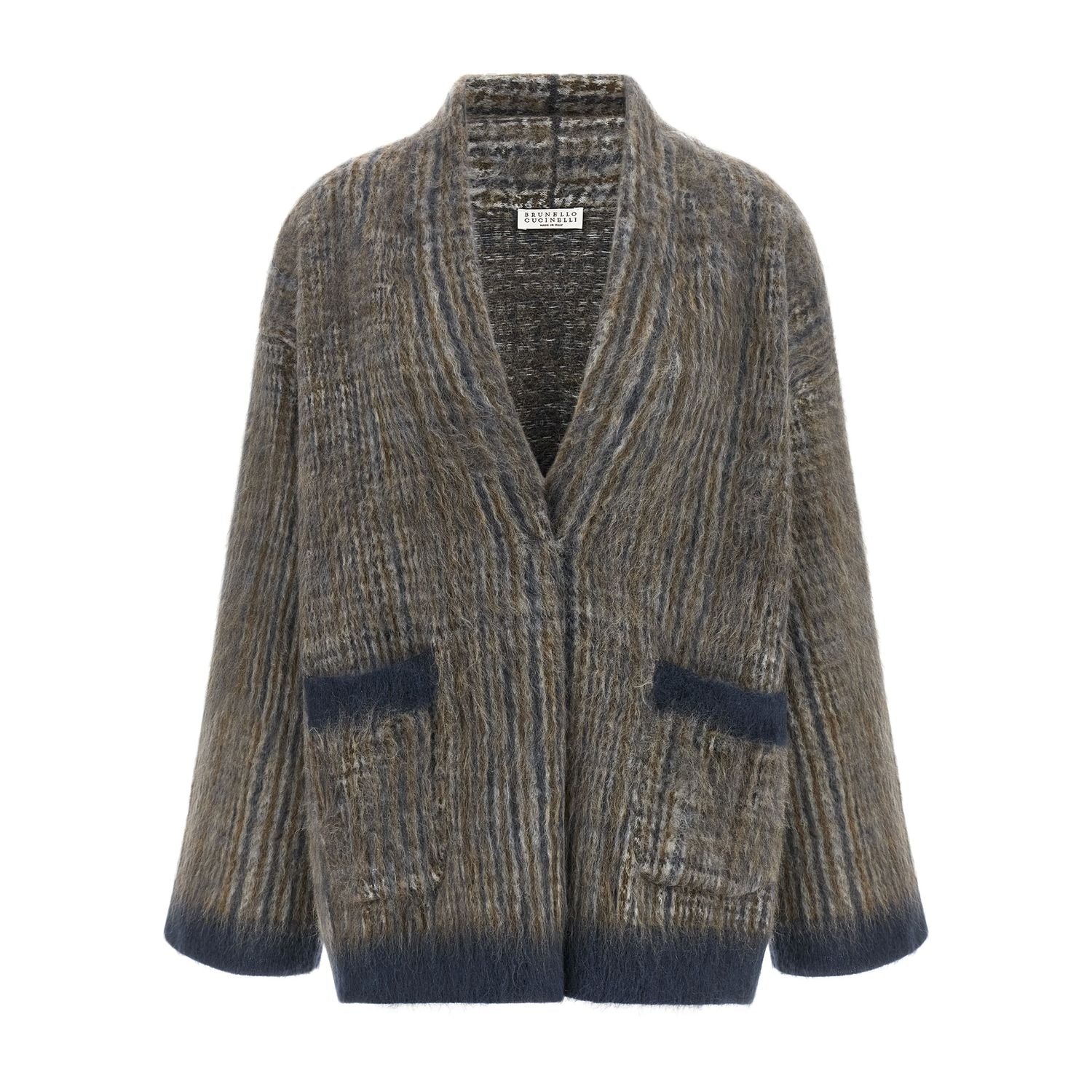 Brunello Cucinelli Gray Wool Cardigan