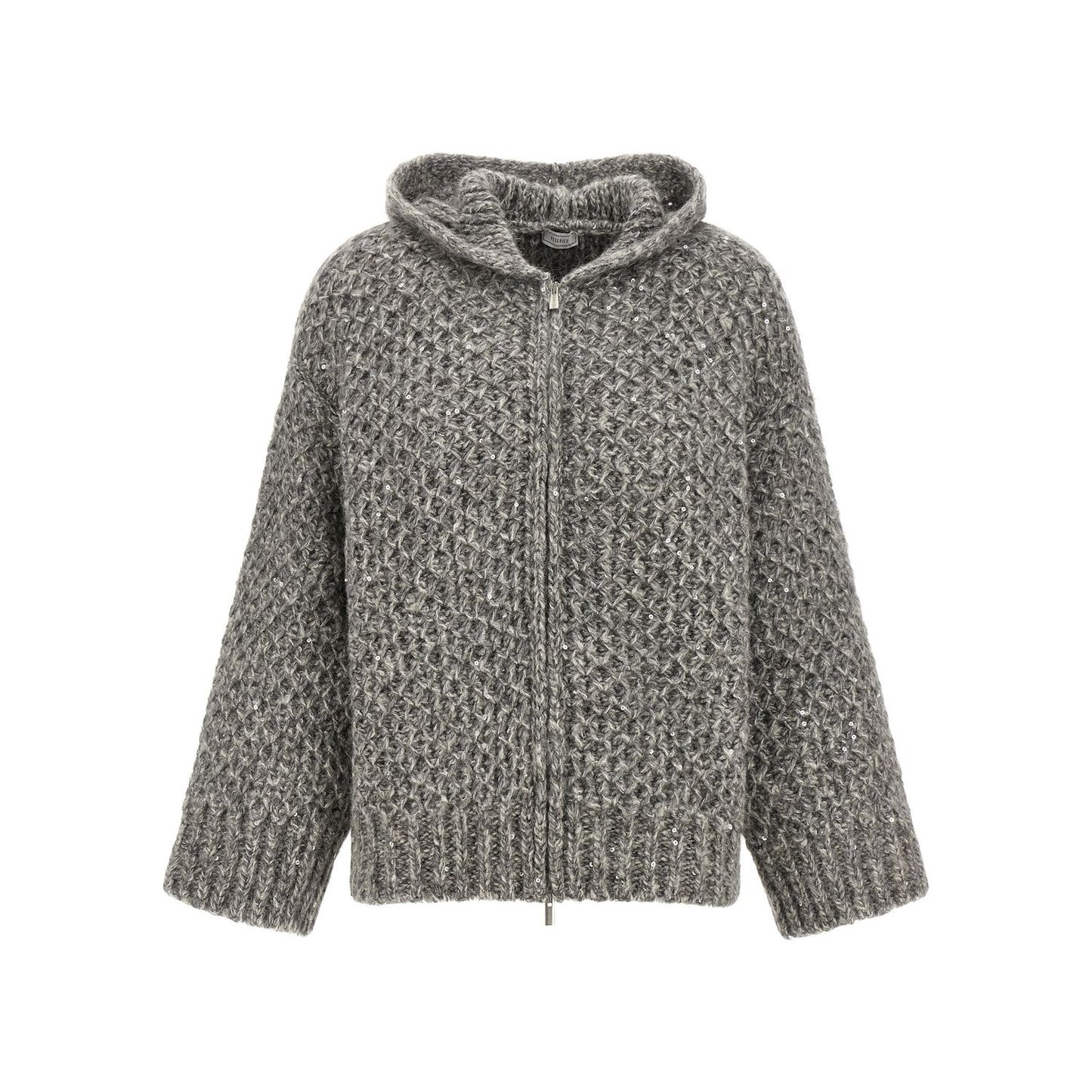 Peserico Gray Wool Cardigan