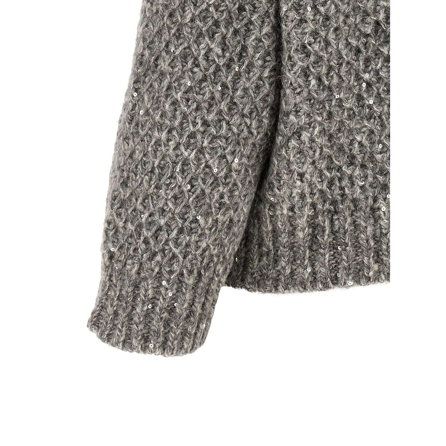 Peserico Gray Wool Cardigan