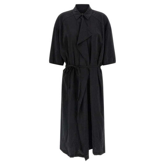 Lemaire Black Silk Midi Dress