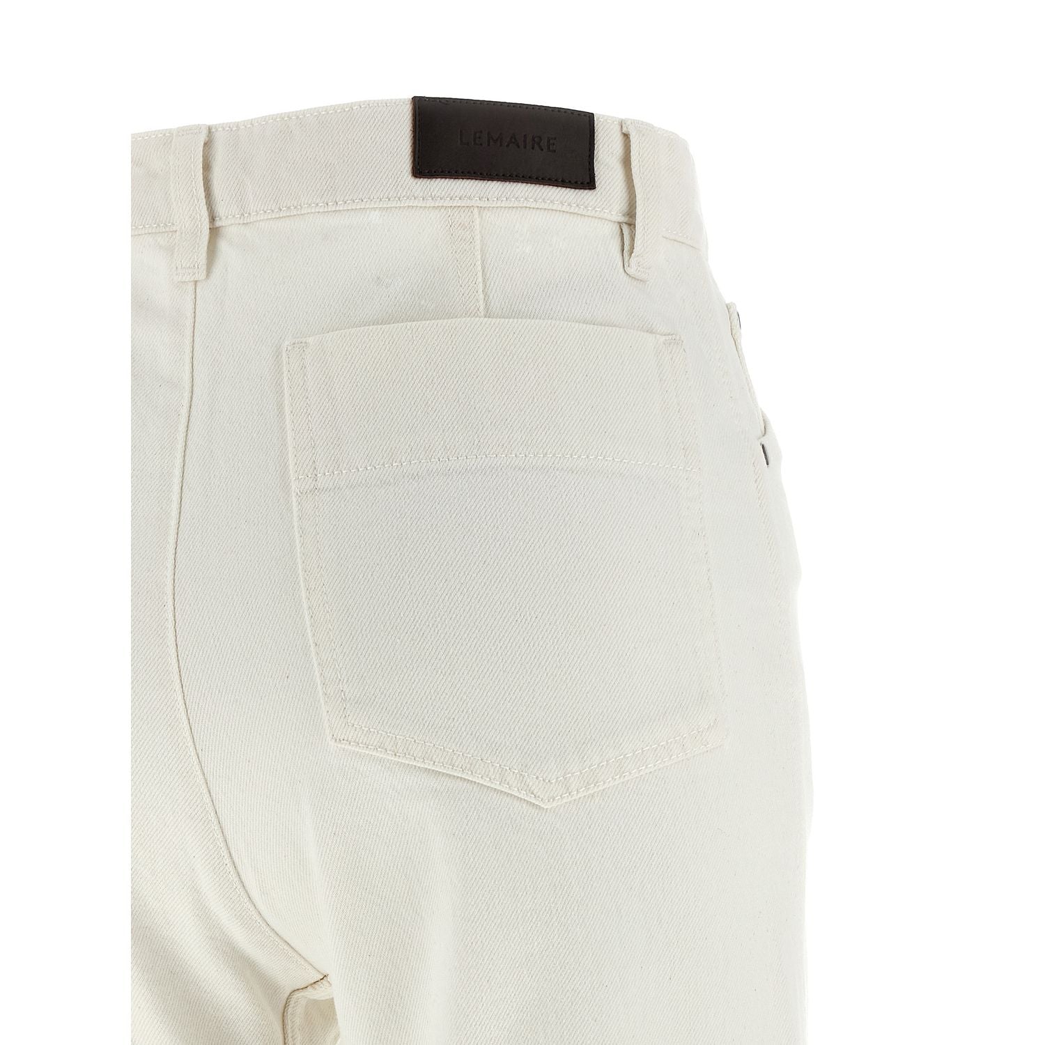 Lemaire White Cotton High-Waisted Jean