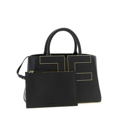 Elisabetta Franchi Black Polyester Tote Bag