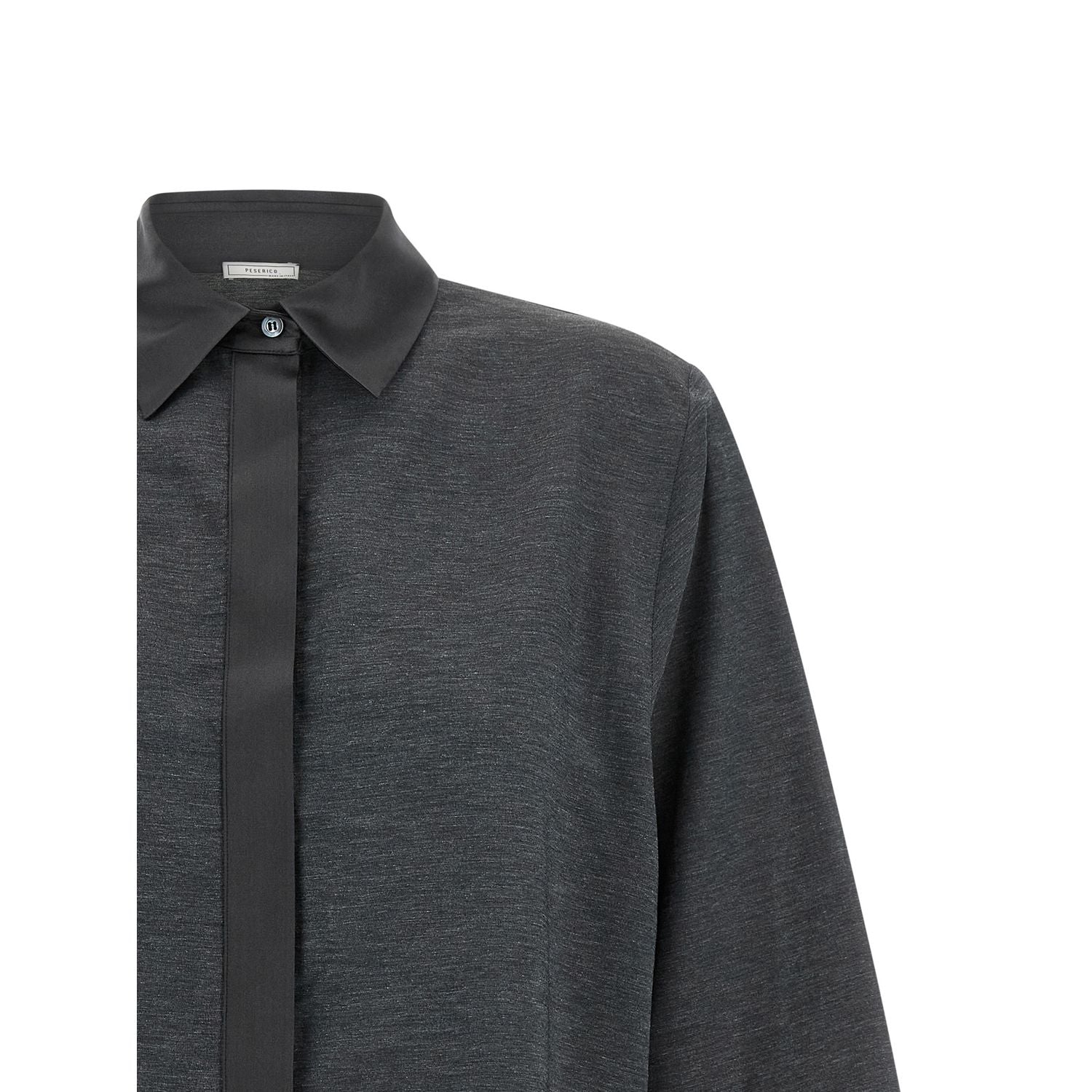 Peserico Gray Lyocell Blouse
