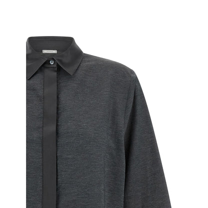Peserico Gray Lyocell Blouse