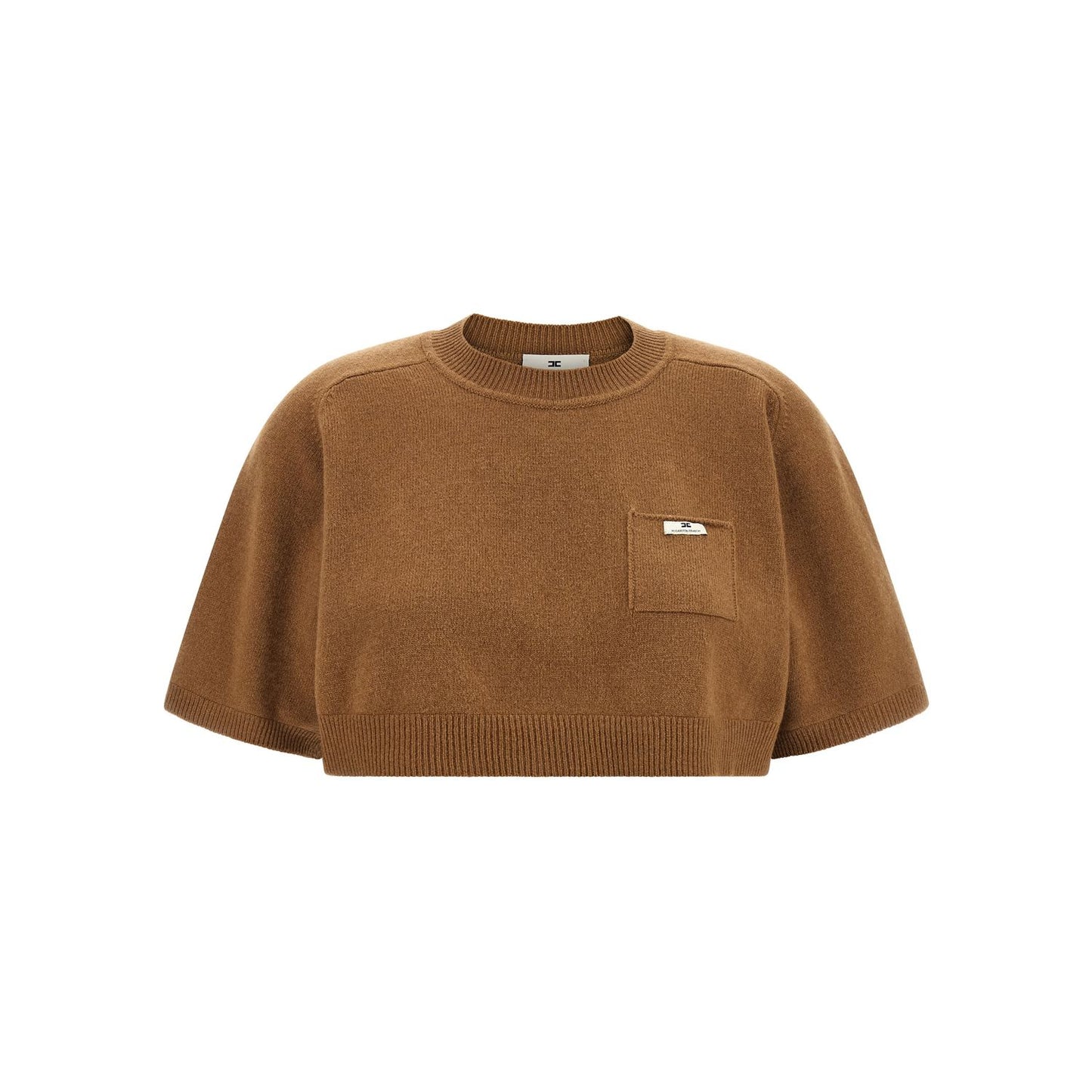 Elisabetta Franchi Brown Wool Sweatshirt