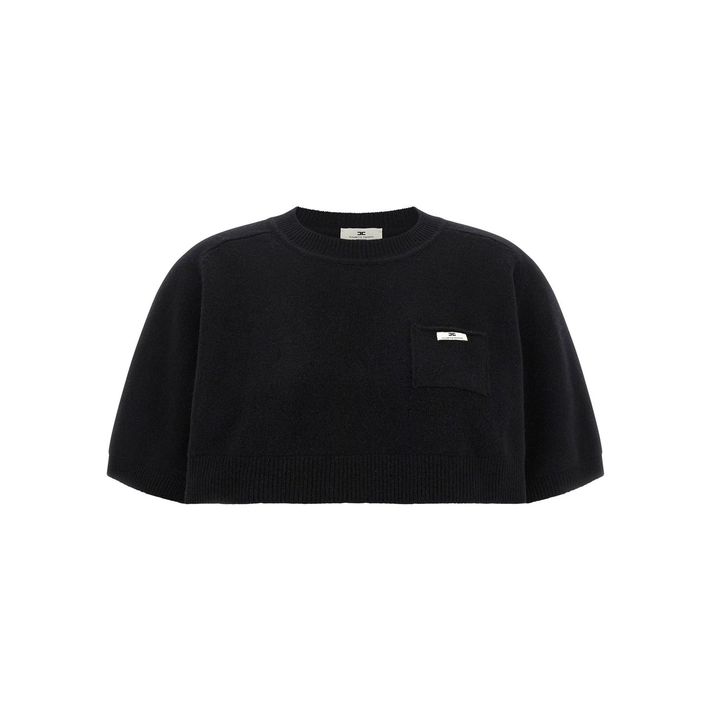 Elisabetta Franchi Black Wool Sweatshirt