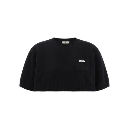 Elisabetta Franchi Black Wool Sweatshirt