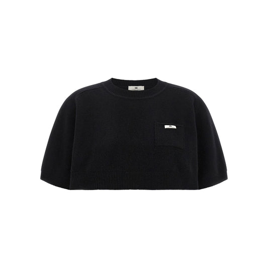 Elisabetta Franchi Black Wool Sweatshirt