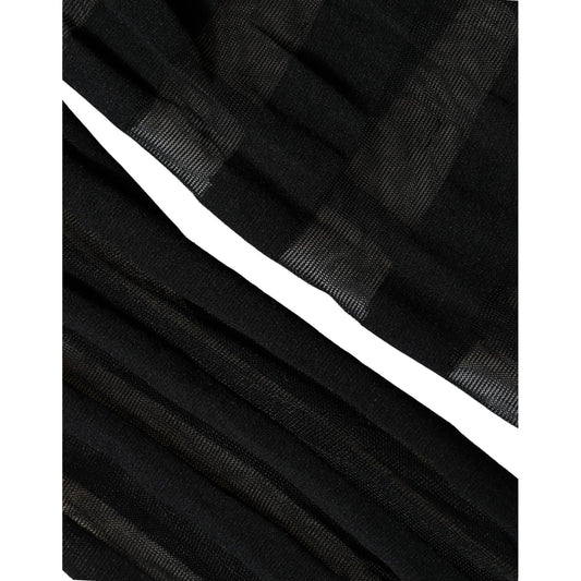 Dolce & Gabbana Black Stripes Tights Stockings Pantyhose Socks