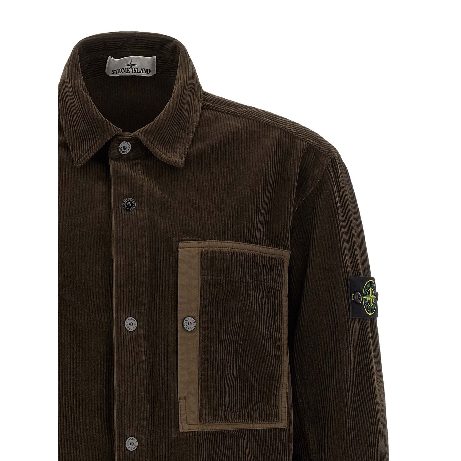 Stone Island Brown Cotton Blouse