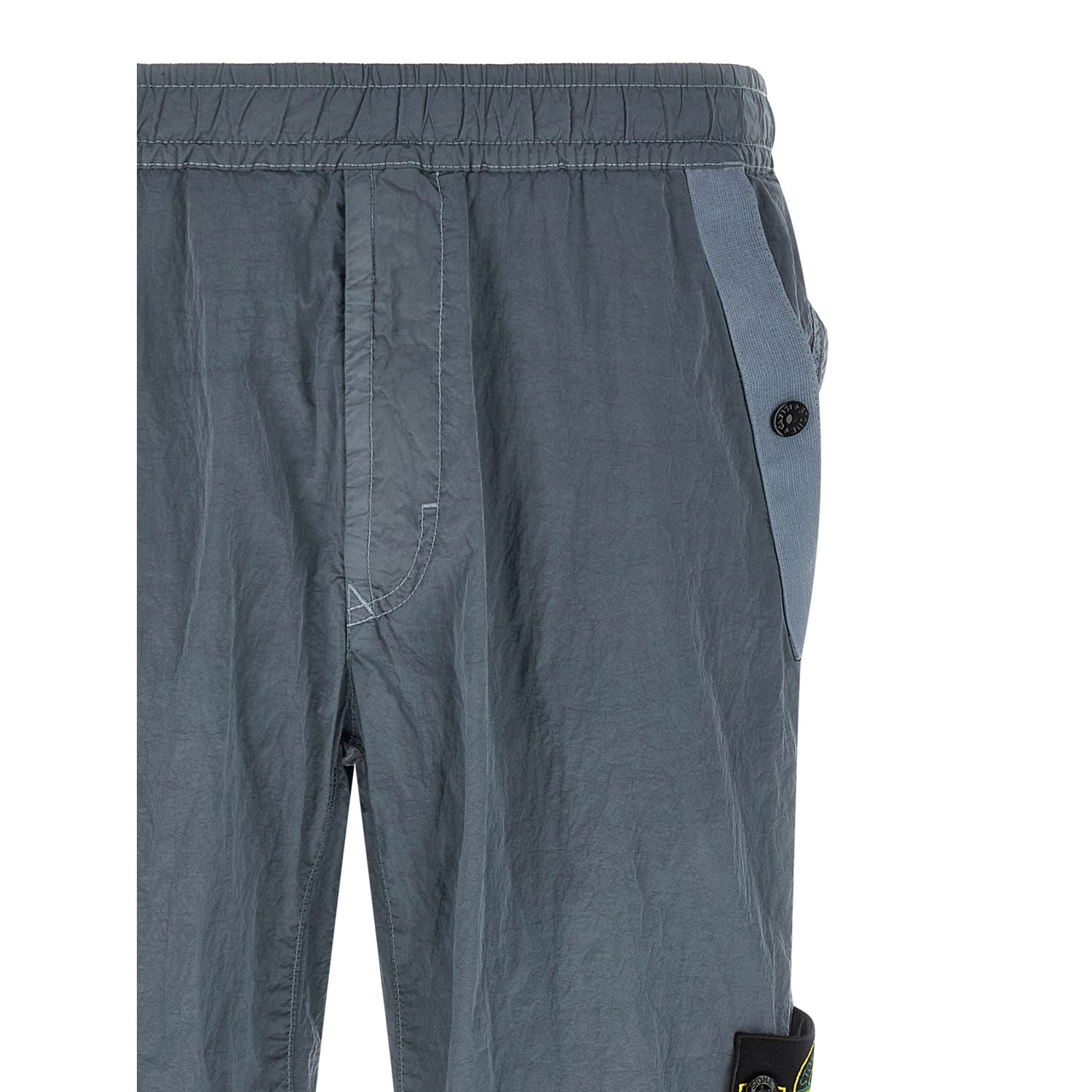 Stone Island Gray Polyamide Joggers (Workout Pants)