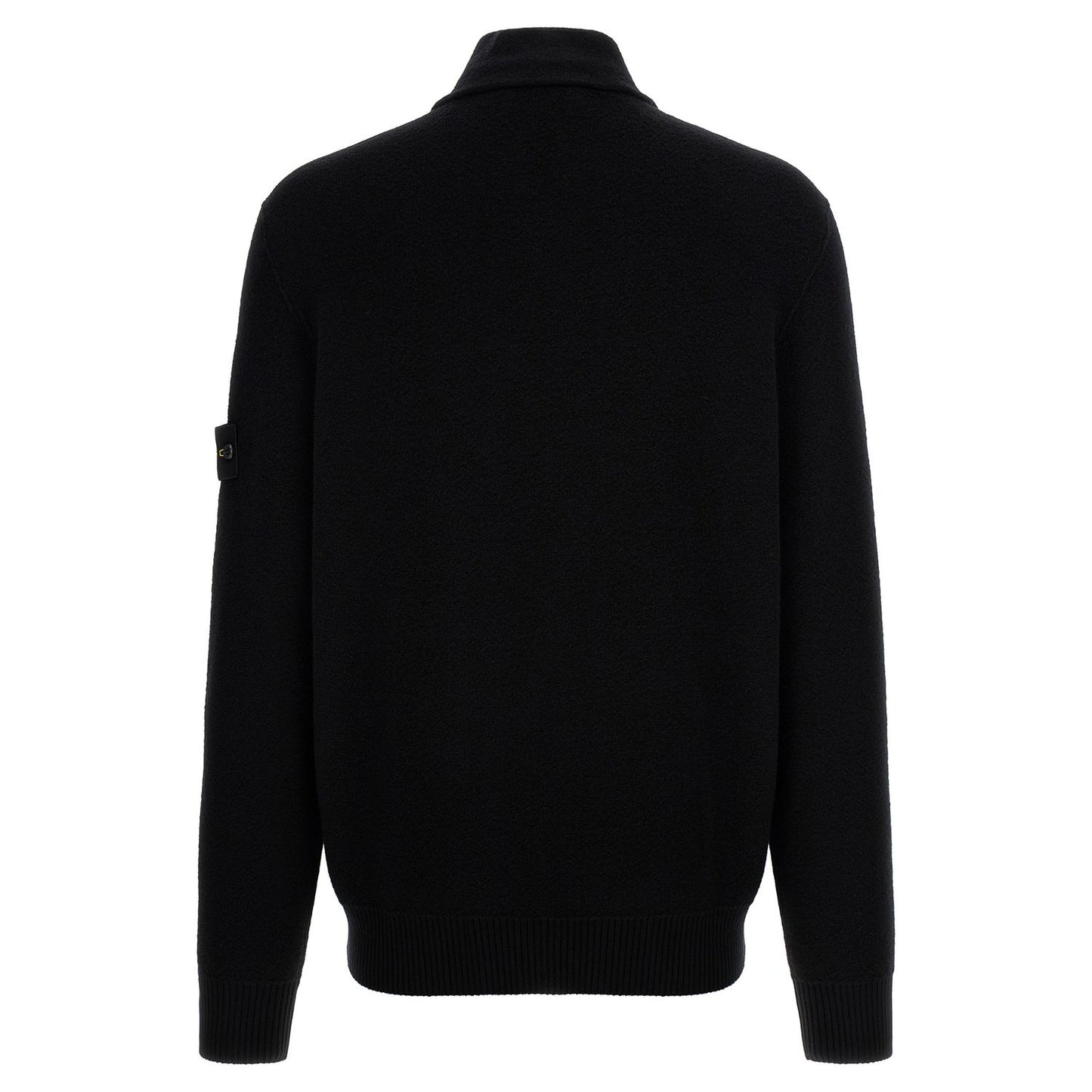 Stone Island Black Virgin Wool Cardigan