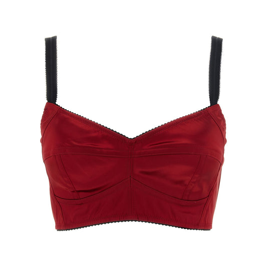 Dolce & Gabbana Red Acetate Tank Tops