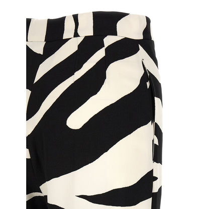 Dolce & Gabbana Bicolor Viscose Casual Pants