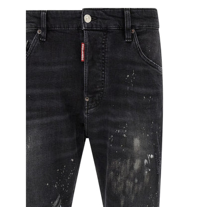 Dsquared² Black Cotton Slim Fit Jeans