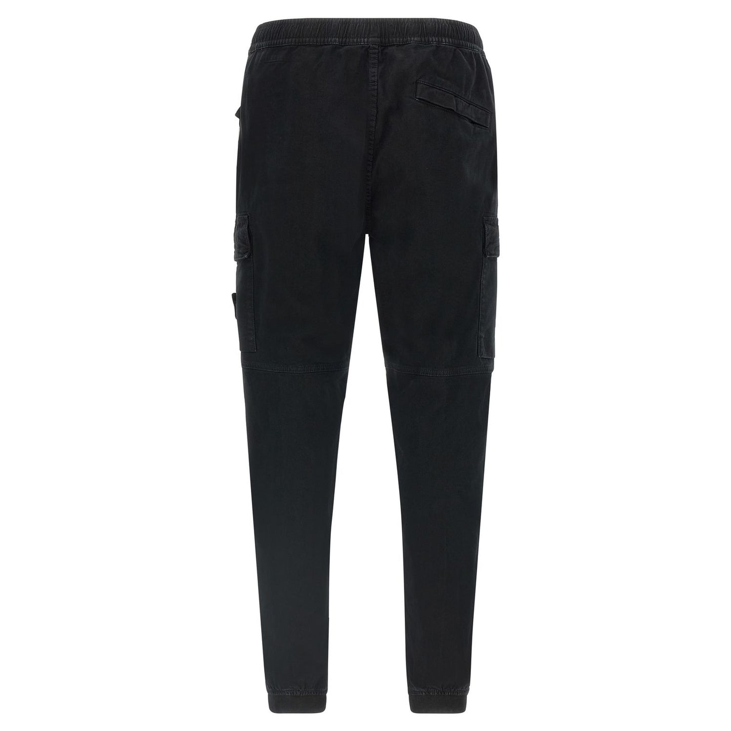 Stone Island Black Cotton Cargo Pants
