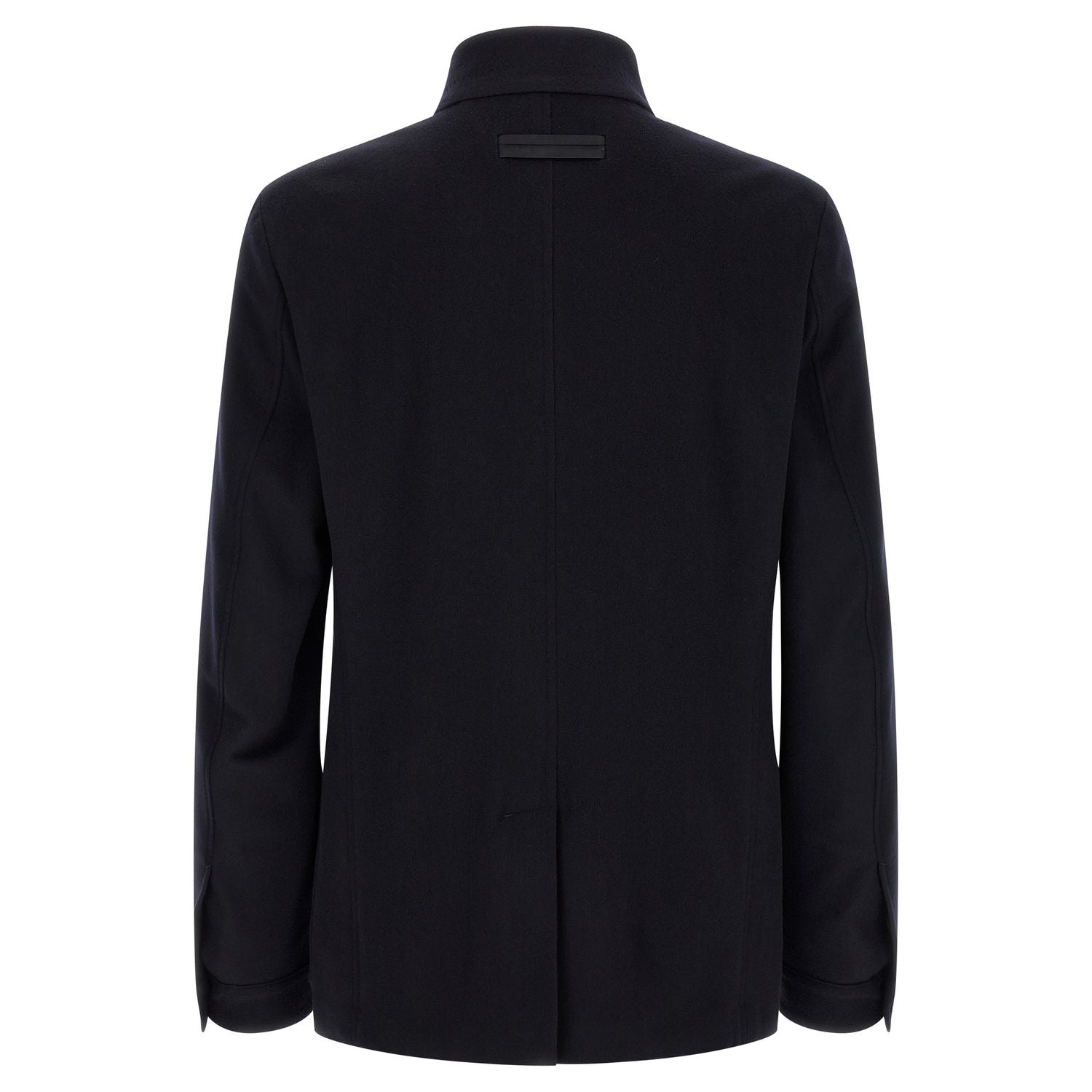 ZEGNA Blue Cashmere Full-Length Jacket