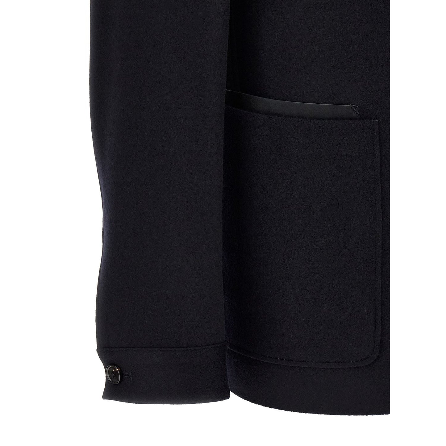 ZEGNA Blue Cashmere Full-Length Jacket