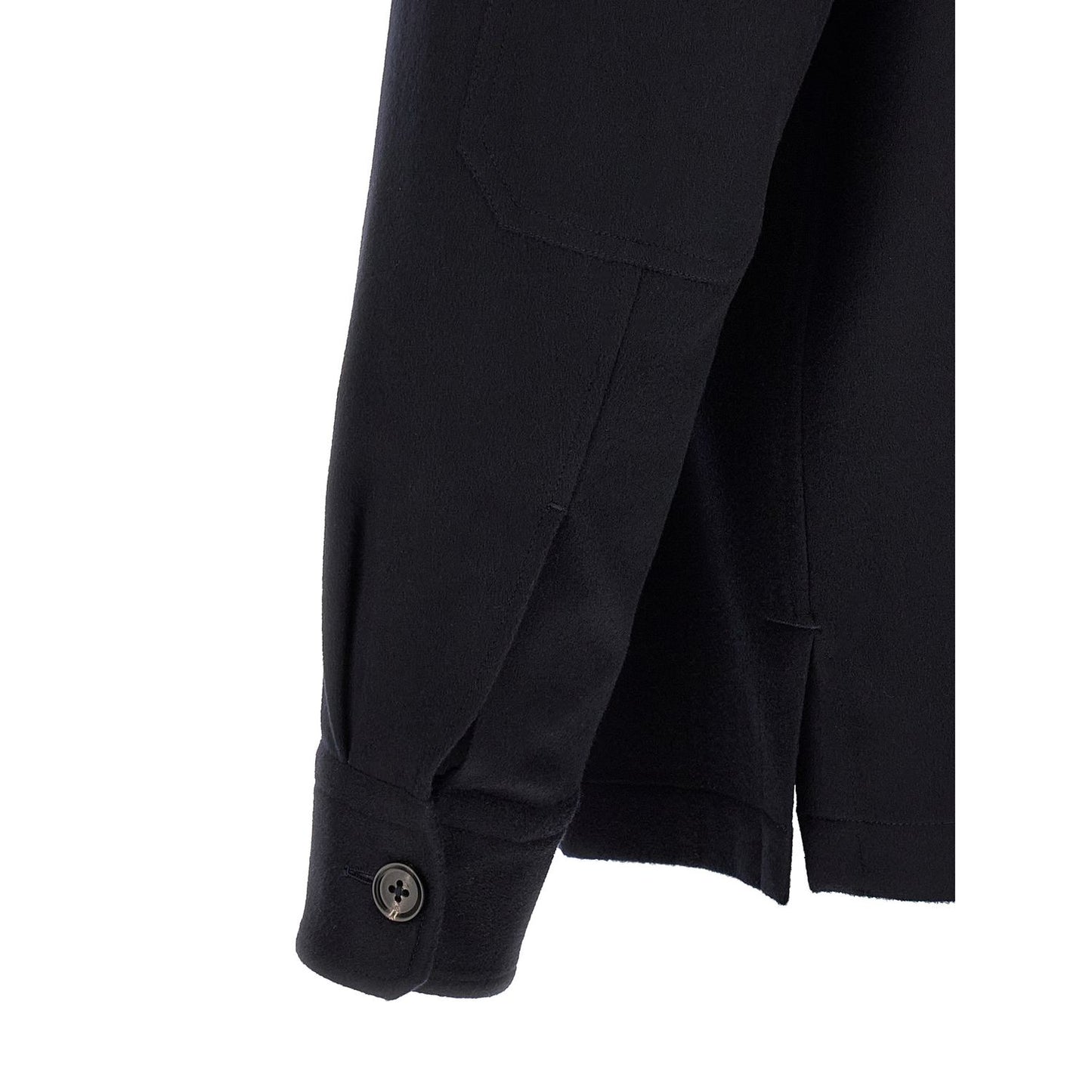 ZEGNA Blue Wool Blouse