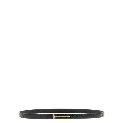 Tom Ford Black Calfskin Regular Belt
