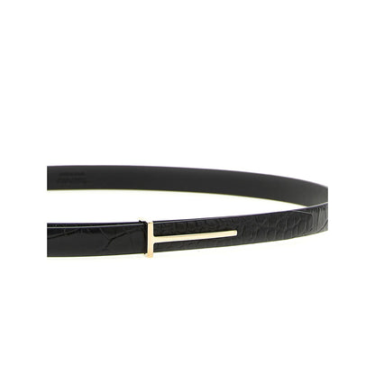 Tom Ford Black Calfskin Regular Belt