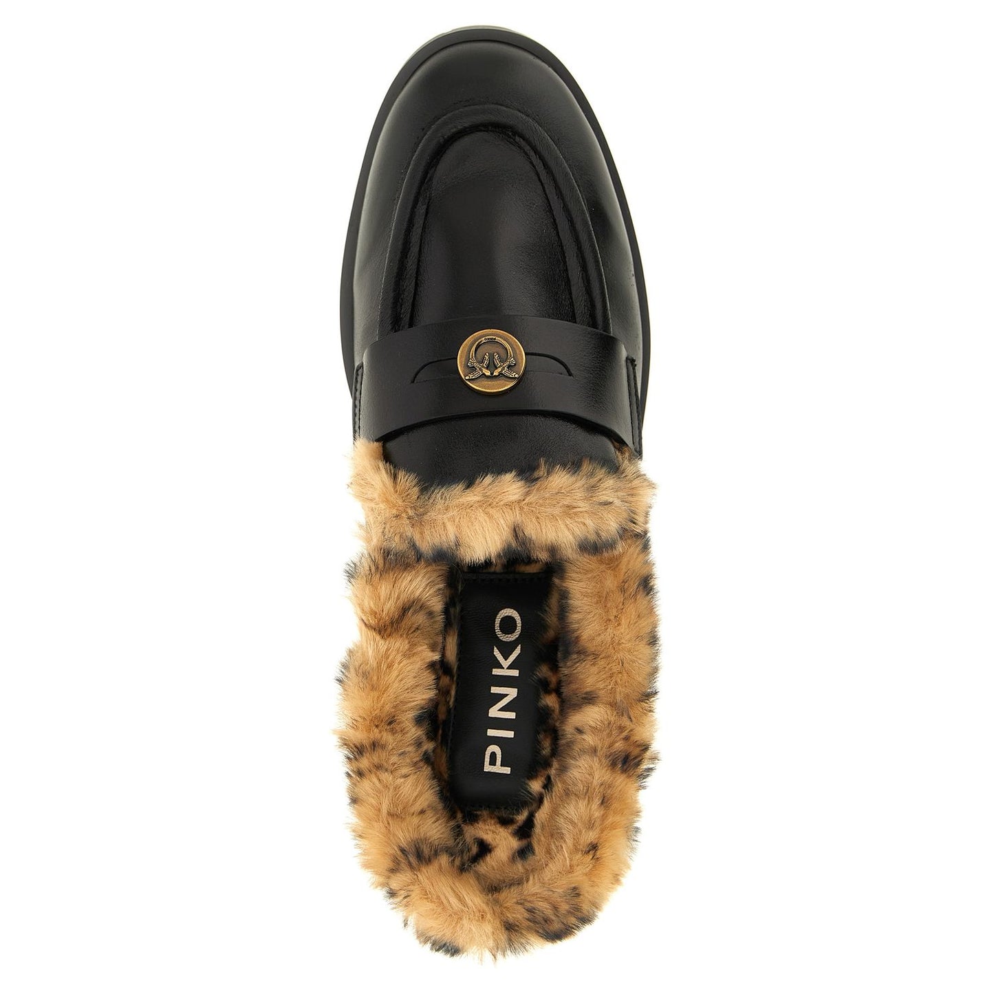 PINKO Black Cowhide Mules