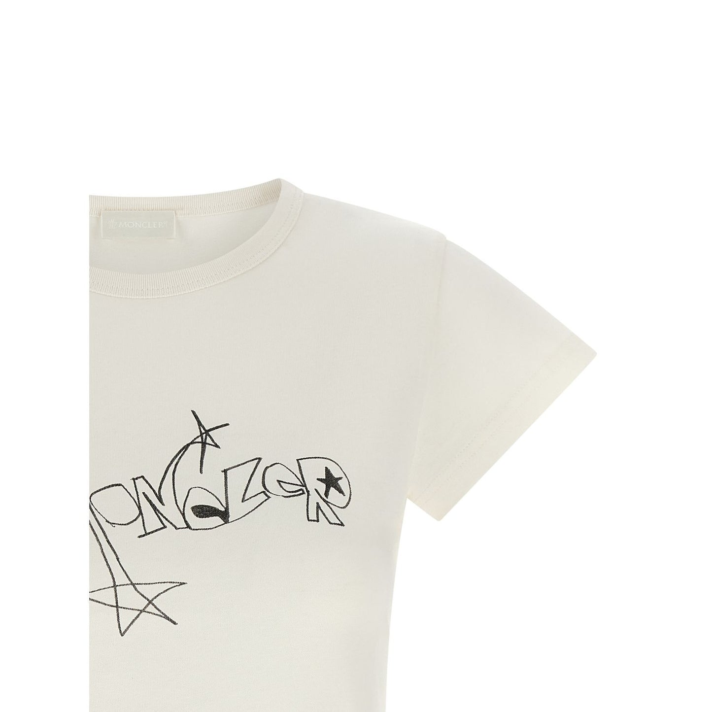Moncler White Cotton T-Shirt
