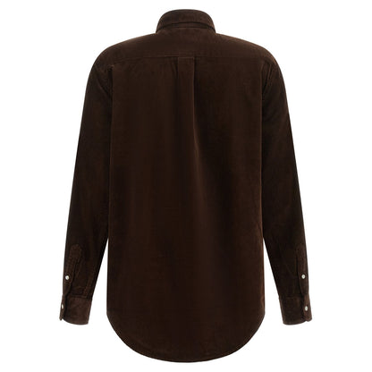 Polo Ralph Lauren Brown Cotton Blouse
