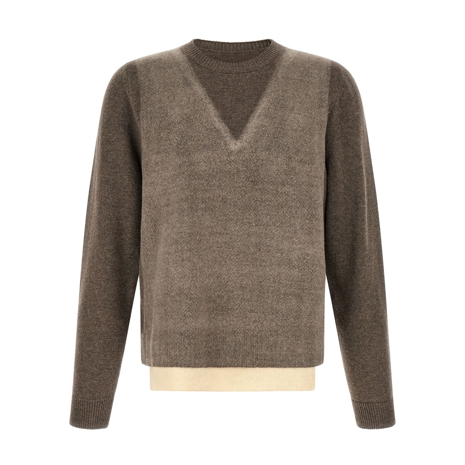 Maison Margiela Brown Virgin Wool Cardigan