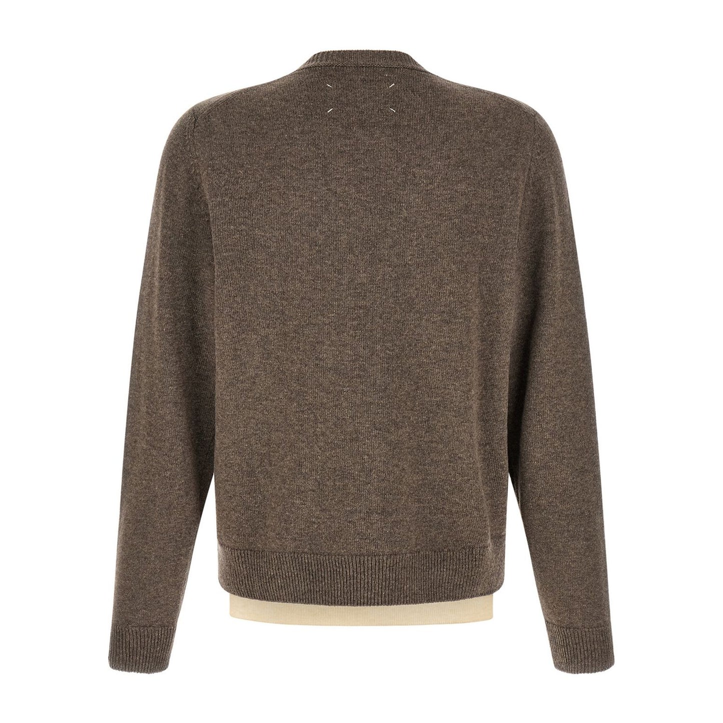 Maison Margiela Brown Virgin Wool Cardigan