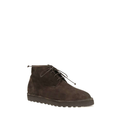 Marsell Brown Suede Leather Lace-Up Boots