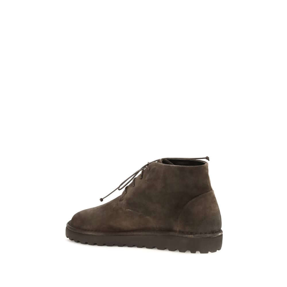 Marsell Brown Suede Leather Lace-Up Boots