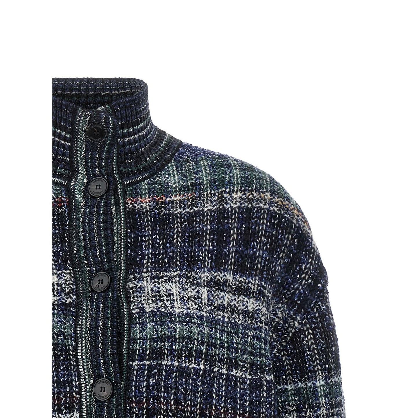Missoni Blue Wool Cardigan