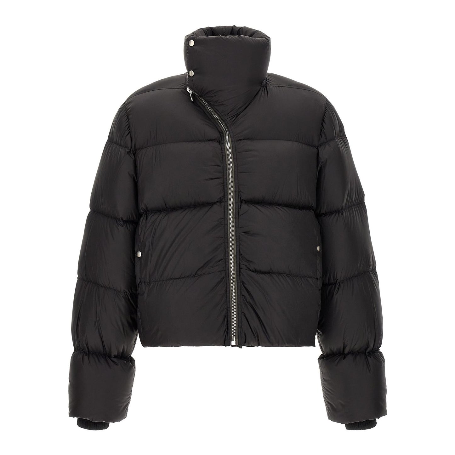 Rick Owens Black Nylon Full-Length Jacket
