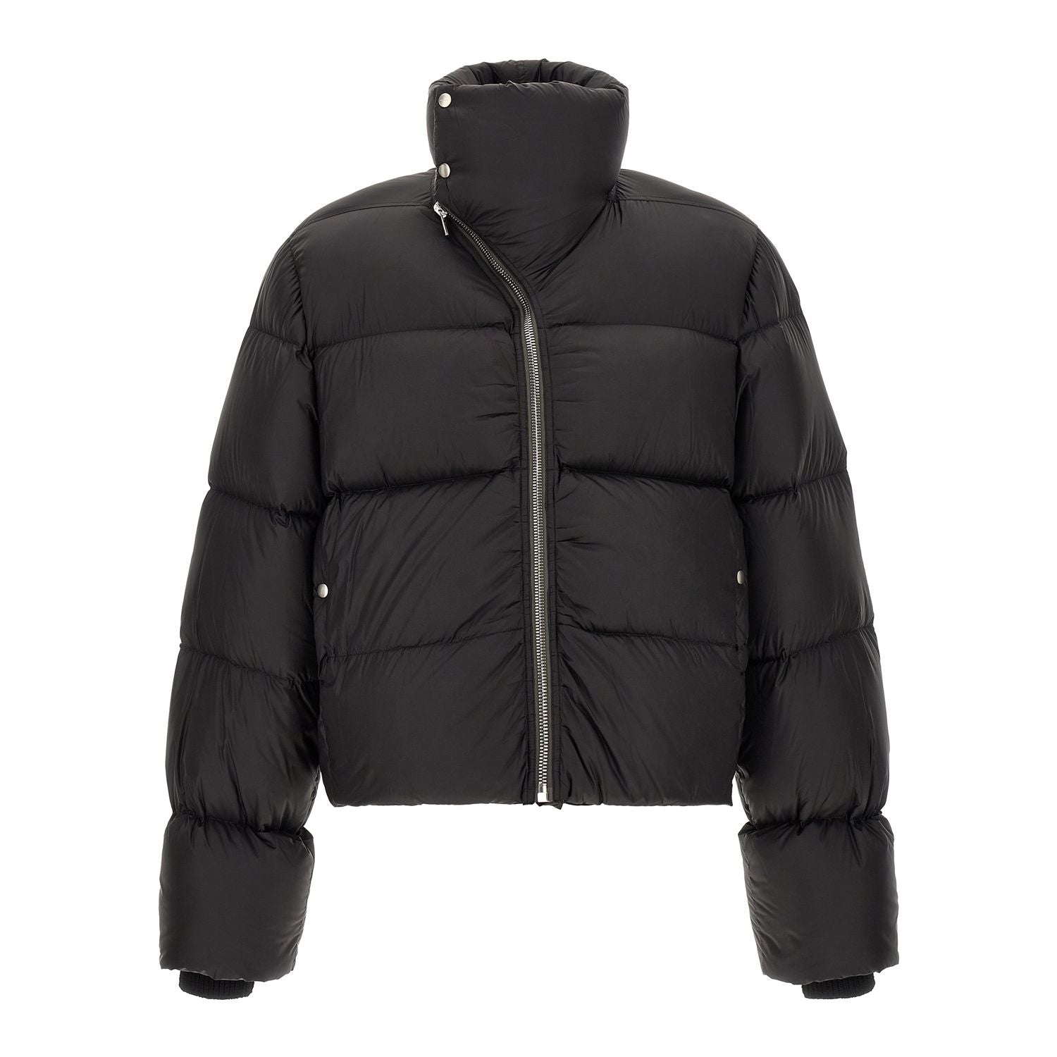 Rick Owens Black Nylon Full-Length Jacket