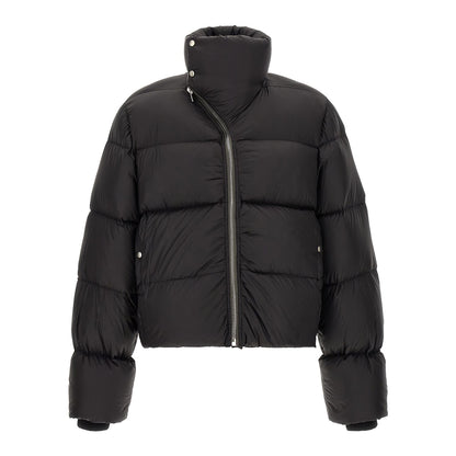 Rick Owens Black Nylon Full-Length Jacket