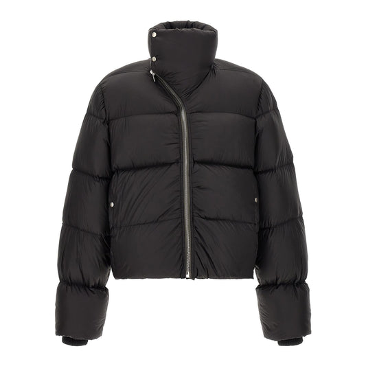 Rick Owens Black Nylon Full-Length Jacket